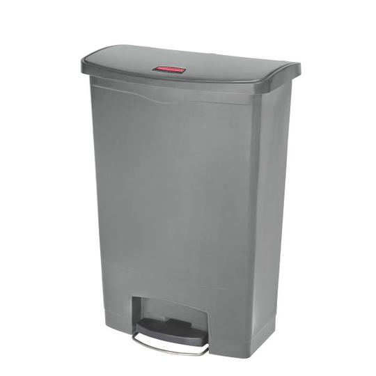 Rubbermaid Slim Jim Soptunna med pedal, grå 90 l