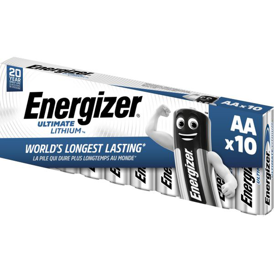 Energizer Ultimate Lithium Litiumbatteri AA, 1,5 V, 10-pack AA