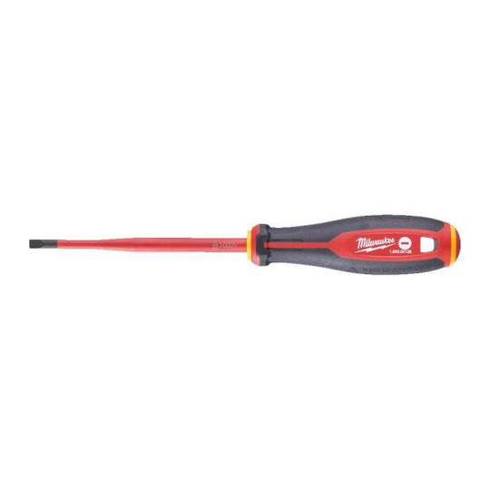 Milwaukee Tri-Lobe VDE Skruvmejsel 3-sidigt antirullhandtag SL 1,0 x 5,5 x 125 mm
