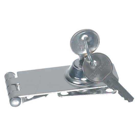 Låsöverfall med Nyckel 74x30mm 2st nycklar 74x30mm RF Stål