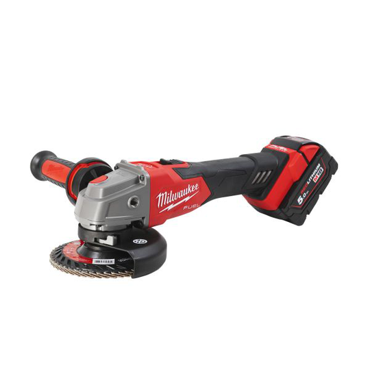 Milwaukee M18FSAG125XB502X Vinkelslip Ø125 mm, med batteri och laddare
