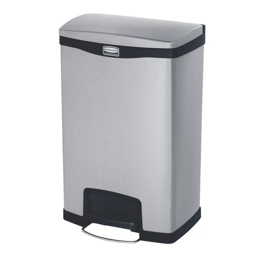 Rubbermaid Slim Jim Soptunna med pedal, rostfritt stål 50 l