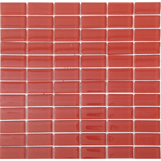 Kristallmosaik Arredo Blank 23x48x8 mm Röd