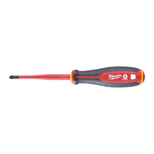 Milwaukee Tri-Lobe VDE Skruvmejsel 3-sidigt antirullhandtag PZ2 x 100 mm
