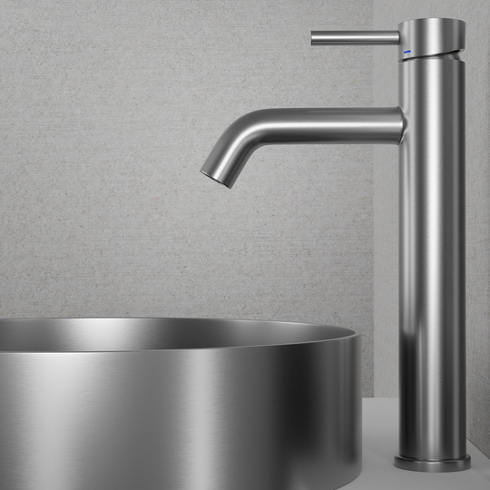 Tvättställsblandare Primy Steel Wave High