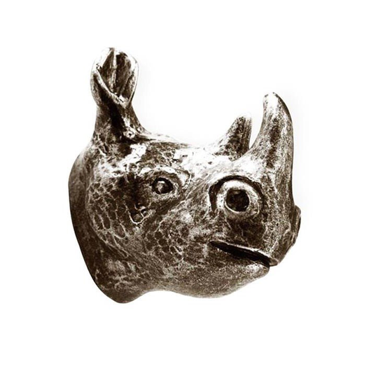 Linfalk Knopp/Krok noshörning svart antik S138-59-16