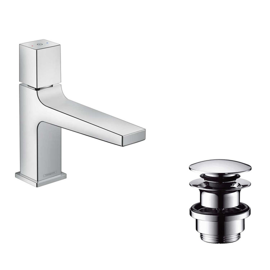 Tvättställsblandare Hansgrohe Metropol Select 100 CoolStart Push-Open