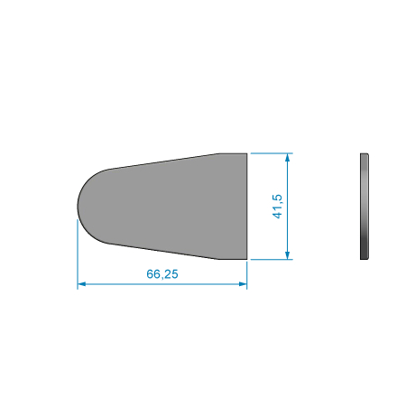 Täcklock gångjärn 66,25x41,5mm