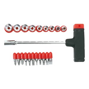T-handtag + bits, 21 delar