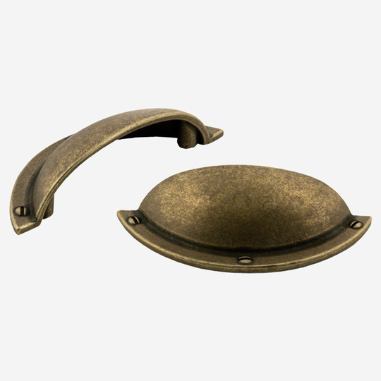 Ballingslöv Handtag skål HG355 Antikbehandlad mässing c/c 64 mm