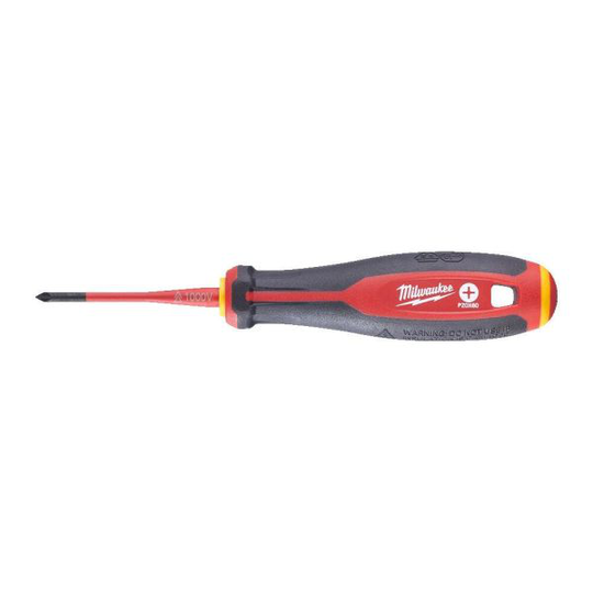 Milwaukee Tri-Lobe VDE Skruvmejsel 3-sidigt antirullhandtag PZ0 x 60 mm
