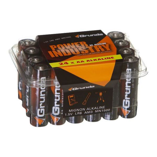 Grunda 0236-00208 Batteri alkaliskt, AA, 24-pack