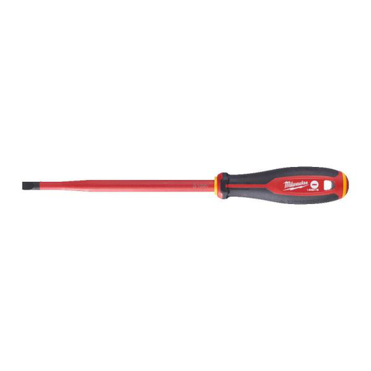 Milwaukee Tri-Lobe VDE Skruvmejsel 3-sidigt antirullhandtag SL 1,6 x 8 x 175 mm
