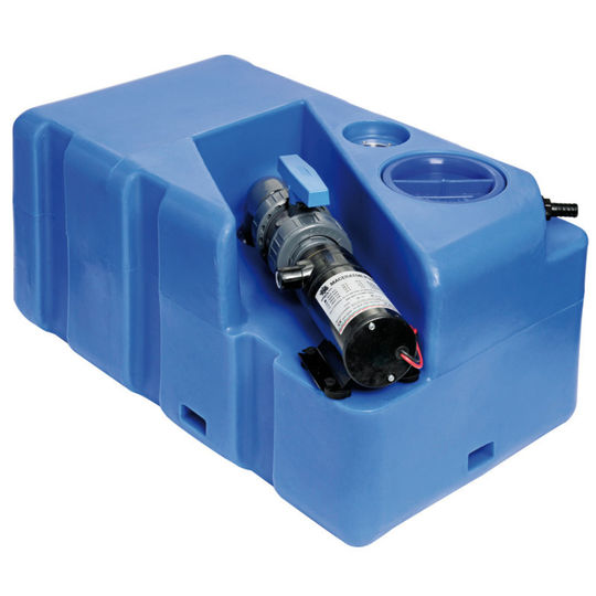 Septiktank 60l med 12v Macerator-pump 65x39x30cm