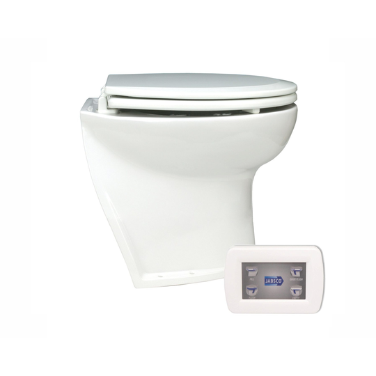 Jabsco el-toalett deluxe flush 14'', vinklad, solenoid 12v