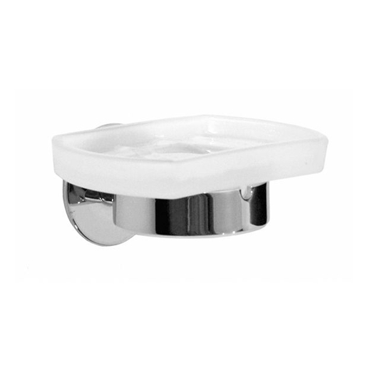 Tvålkopp Smedbo Time YK342 Krom/Frostat Glas