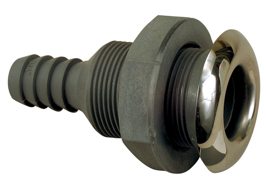 Bordgenomföring m.sockel nylon 3/4''