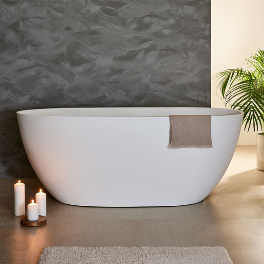 Badkar Bathlife Vila Gjutmarmor 1500 Vit