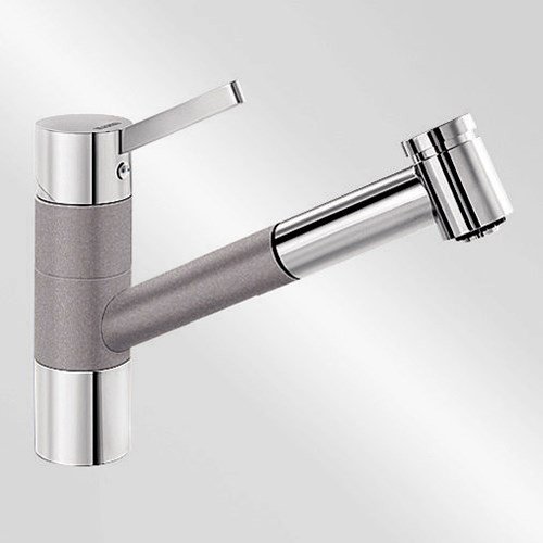 Blanco Köksblandare Tivo S - Silgranit-look Alumetallic / Krom