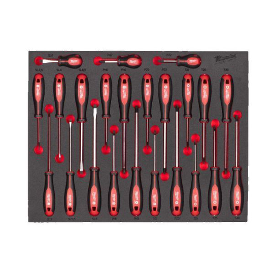 Milwaukee 4932479830 Steel Storage Skruvmejselsats 23 delar
