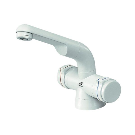 Plastimo 28593 Vridbar Engreppsblandare med Kran Vit Plast