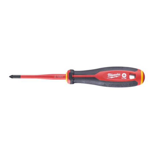 Milwaukee Tri-Lobe VDE Skruvmejsel 3-sidigt antirullhandtag PZ1 x 80 mm