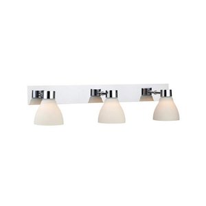 Carlsta Vägglampa 3 - Krom/Opal