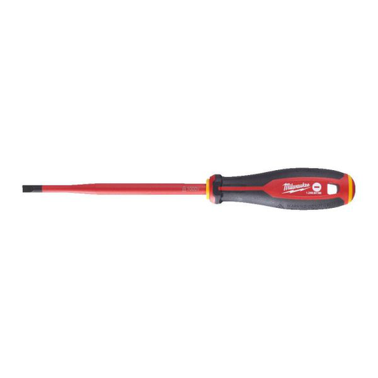 Milwaukee Tri-Lobe VDE Skruvmejsel 3-sidigt antirullhandtag SL 1,2 x 6,5 x 150 mm