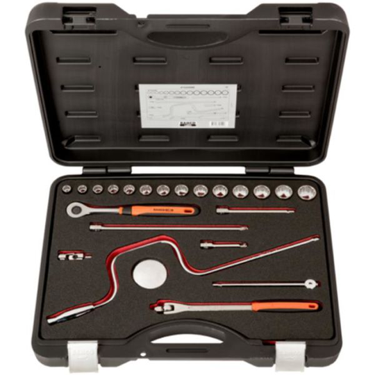 Bahco A7435DME Hylsnyckelsats 3/8", 22 delar