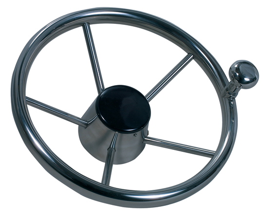 Rostfri båtratt med knopp, 275 mm