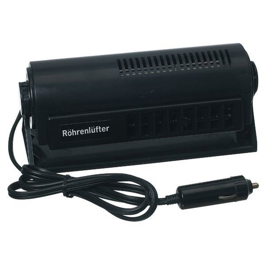 Rörventilator med Värmetråd, 12 V, 120 Watt, Svart