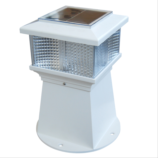 Brygglampa stolpe, solcell, led, 25 cm hög